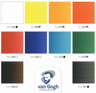 ROYAL TALENS Van Gogh Holzkoffer-Set Ölfarben Basic