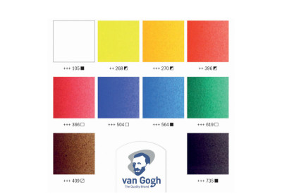 ROYAL TALENS Van Gogh Holzkoffer-Set Acrylfarben Basic