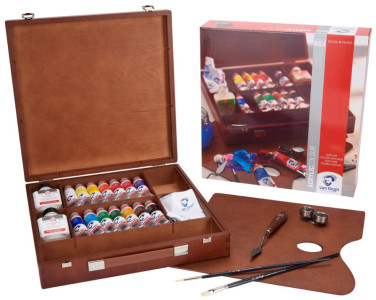 ROYAL TALENS Van Gogh Holzkoffer-Set Acrylfarben Inspiration