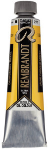 Peinture à l'huile ROYAL TALENS REMBRANDT, 40 ml, Noir ivoire