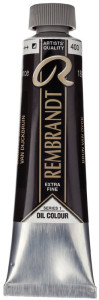 Peinture à l'huile ROYAL TALENS REMBRANDT, 40 ml, Noir ivoire
