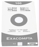 EXACOMPTA Fiche bristol, 125 x 200 mm, quadrillé, assorti EXACOMPTA Fiche bristol, 125 x 200 mm, quadrillé, assorti