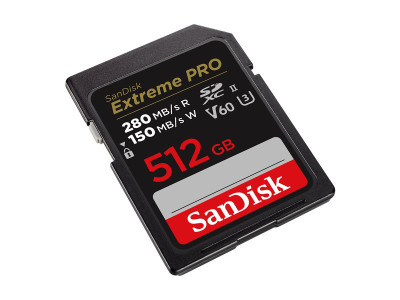 SANDISK : PRO 512GB V60 UHS-II SD CARDS 280/150MB/S V60 C10 UHS-II