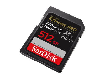 SANDISK : PRO 512GB V60 UHS-II SD CARDS 280/150MB/S V60 C10 UHS-II