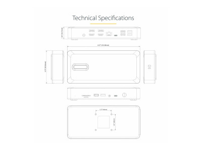 Startech : THUNDERBOLT 4 DOCKING STATION - 2X HDMI 2X DISPLAYPORT - 98W PD