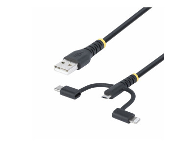 Startech : RUGGED USB MULTI CHARGING cable USB TO LIGHTNING/MICRO-USB/TYPE-