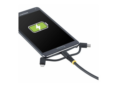 Startech : RUGGED USB MULTI CHARGING cable USB TO LIGHTNING/MICRO-USB/TYPE-