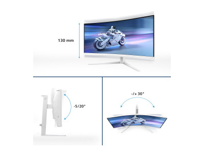 Philips : 34M2C5501A/00 34IN CV VA WQHD 180HZ/350CD/2HDMI/DP/4USB/HAS