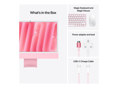 Apple : MD2U4FN IMAC M4 24IN PINK 10CCPU 10CGPU 24GB 512GB (m4)