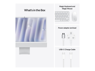 Apple : MWUC3FN IMAC M4 24IN SILVER 8CCPU 8CGPU 16GB 256GB (m4)