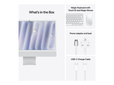 Apple : MWUV3FN IMAC M4 24IN SILVER 10CPU 10GPU 16GB 512GB (m4)