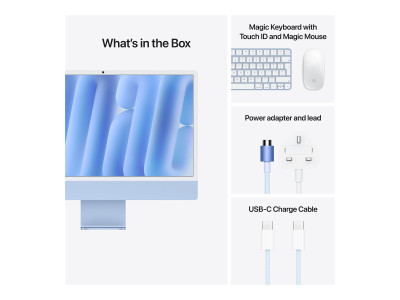 Apple : MWUF3FN IMAC M4 24IN BLUE 8CCPU 8CGPU 16GB 256GB (m4)