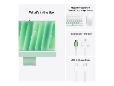 Apple : MWUY3FN IMAC M4 24IN GREEN 10CCPU 10CGPU 16GB 256GB (m4)