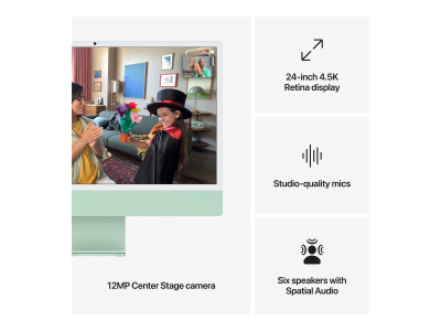 Apple : MWV03FN IMAC M4 24IN GREEN 10CCPU 10CGPU 16GB 512GB (m4)