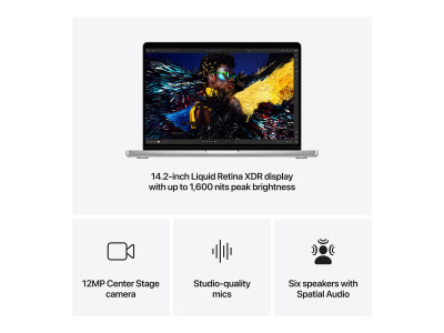 Apple : 14-INCH MCBOOK PRO M4 10CORECPU 10CORE GPU 1TB SSD 16GB SILVER (m4)