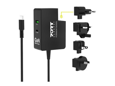 Port Design : WALL CHARGER TYPE C PD 100W GAN - UNIVERSAL TRAVEL PLUG