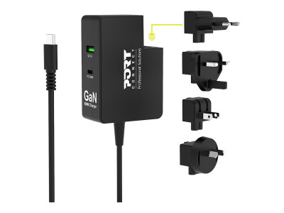 Port Design : WALL CHARGER TYPE C PD 100W GAN - UNIVERSAL TRAVEL PLUG