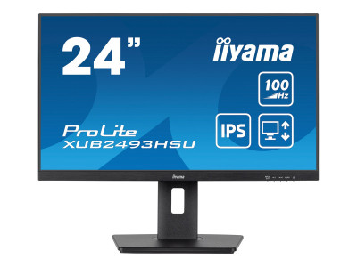 Iiyama : XUB2493HSU-B7 23.8IN IPS FHD 300CD/HDMI/DP/2USB/HAS