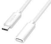 Rallonge USB 2.0 LogiLink, blanc, 1 m