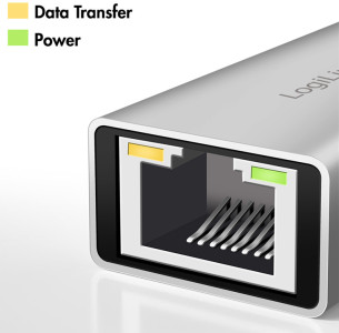 LogiLink USB auf RJ45 Ethernet Netzwerkadapter, grau