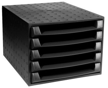 EXACOMPTA Module de classement THE BOX, 5 tiroirs, noir