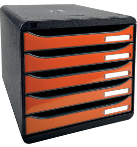 Bloc-tiroirs EXACOMPTA BIG-BOX PLUS, 5 tiroirs, gris