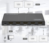 DIGITUS Répartiteur HDMI 4K, 1x4, 4K/60Hz HDCP 2.2, noir