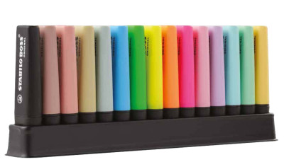 STABILO Surligneur BOSS ORIGINAL, set de table de 15