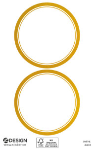 ZDesign HOME Étiquette, cadre doré, 38 x 24 mm