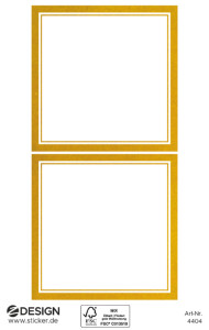 ZDesign HOME Étiquette, cadre doré, 38 x 24 mm