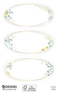 ZDesign HOME Étiquette, cadre ornementé, rond
