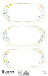 ZDesign HOME Étiquette, cadre ornementé, rond