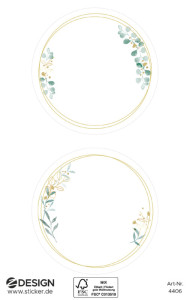 ZDesign HOME Étiquette, cadre ornementé, rond