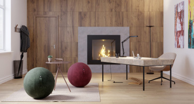 ALBA Ballon d'assise ergonomique MHBALL, velours, vert
