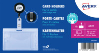 AVERY Porte-carte avec clip, 54 x 90 mm, transparent AVERY Porte-carte avec clip, 54 x 90 mm, transparent