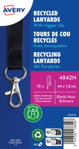 AVERY Lacet textile, en rPET, 440 x 15 mm, rouge