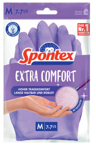 Spontex Gant en latex Extra Comfort, taille: L, lilas