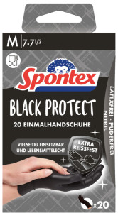 Spontex Gant en nitrile Black Protect, taille: M, noir