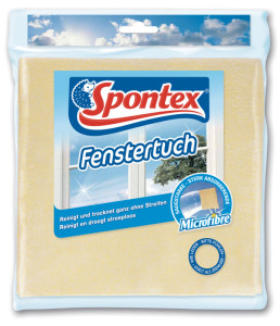 Spontex Chiffon microfibre pour fenêtre, jaune