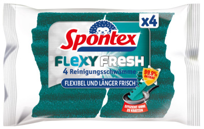 Spontex Éponge Flexy Fresh, pack de 4