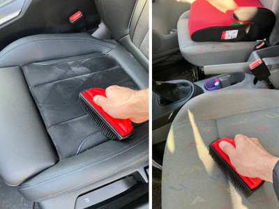 IWH Brosse en caoutchouc pour poils d'animaux, rouge