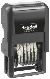 trodat Tampon numéroteur Printy 4.0 4846, 6 chiffres, noir