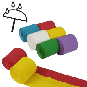 PAPSTAR Banderole de papier crépon, 50 mm x 10 m, pack de 6