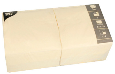 PAPSTAR Lunch-Servietten, 330 x 330 mm, 3-lagig, gelb