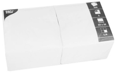 PAPSTAR Lunch-Servietten, 330 x 330 mm, 3-lagig, gelb