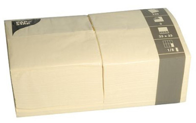 PAPSTAR Bistro-Servietten, 330 x 330 mm, 3-lagig, creme