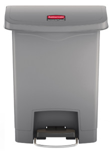 Rubbermaid Collecteur à pédale Slim Jim, 30 litres, gris