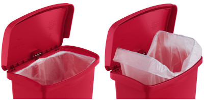 Rubbermaid Collecteur à pédale Slim Jim, 68 litres, gris
