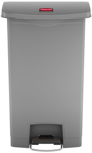 Rubbermaid Collecteur à pédale Slim Jim, 68 litres, gris