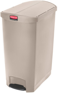 Rubbermaid Collecteur à pédale Slim Jim, 90 litres, beige